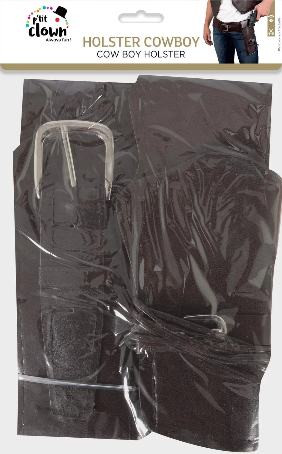 P'tit Clown 28270 cintura cowboy marrone adulto