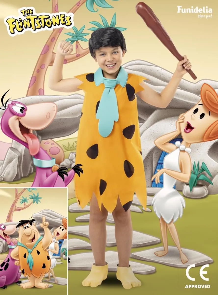 Funidelia Fred Flintstones Costume Bambino 10-12 Anni Arancione