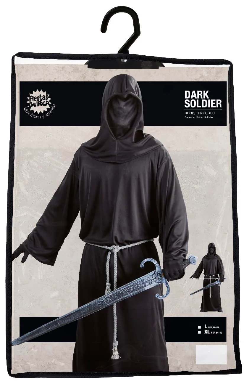 Guirca Dark Soldier costume uomo L 52-54 con cappuccio