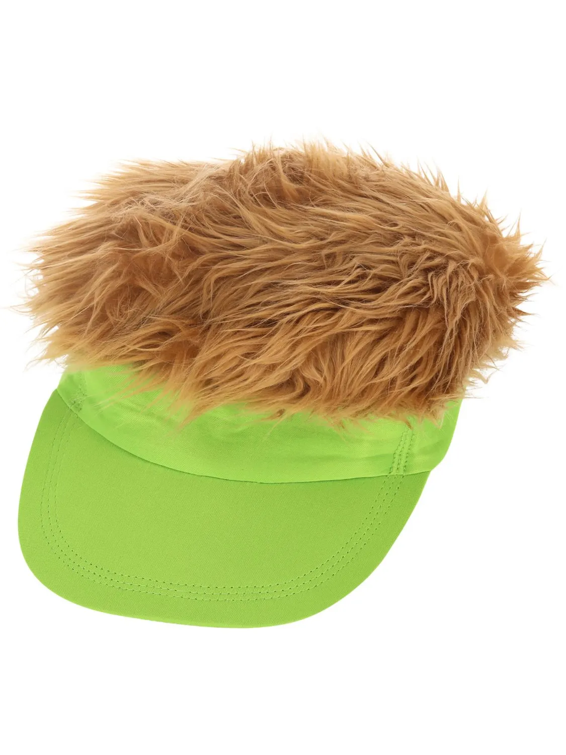 Smiffys visiera verde neon con capelli parrucca 80s