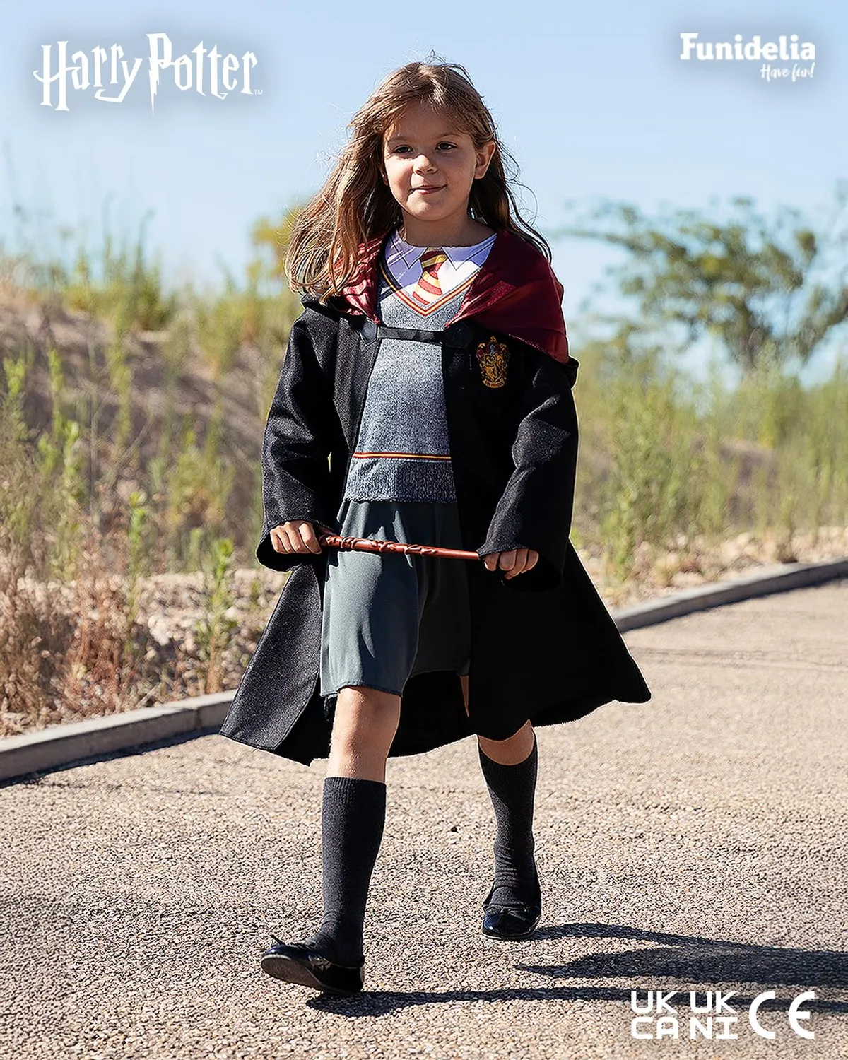 Funidelia Hermione Granger costume bambina 7-9 anni grigio