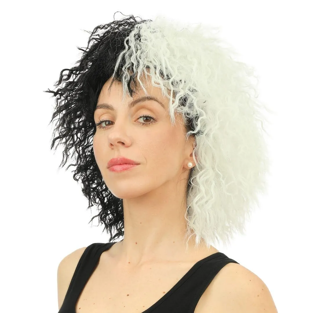 P'tit Clown Parrucca Cruella Nero Bianco Taglia Unica 30720