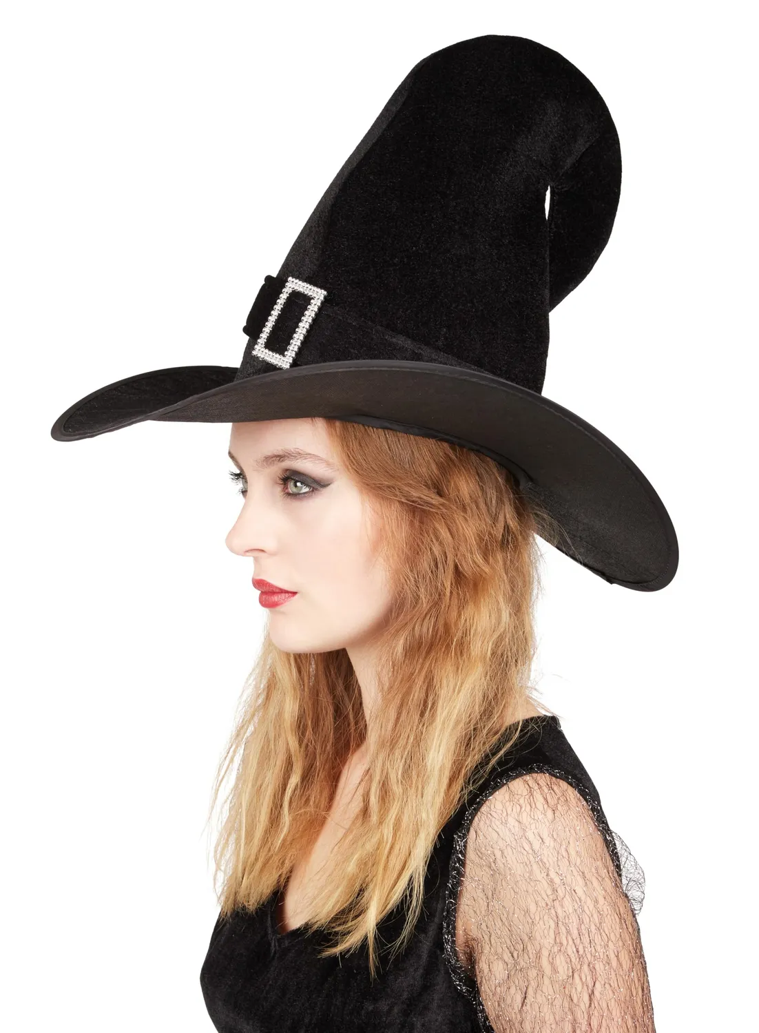 P'tit Clown re22172 cappello strega velluto nero adulto