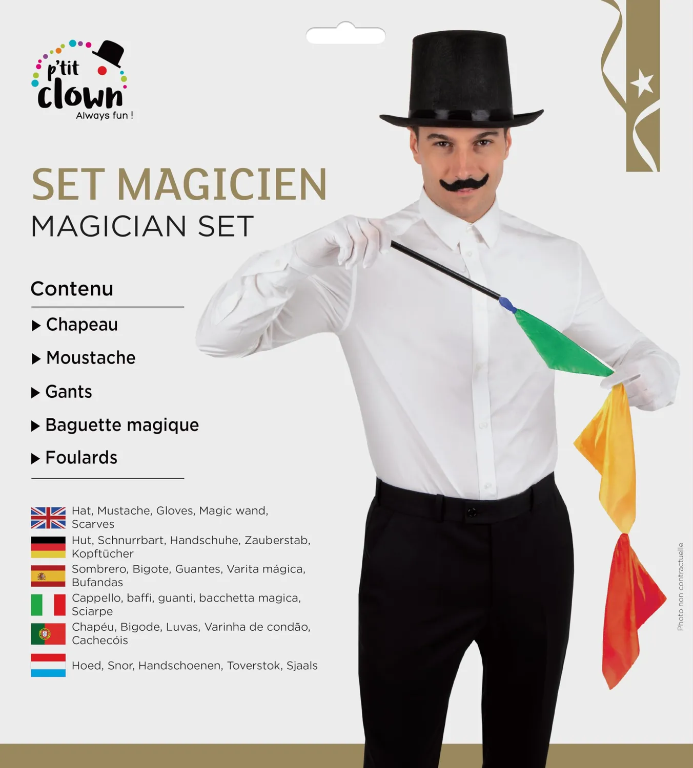P'tit Clown 22698 Accessori costume multicolore set