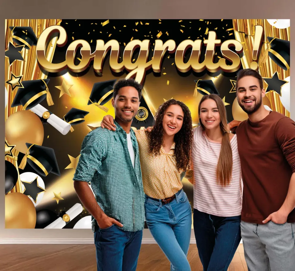 Fiestas Guirca Fondale Photocall Graduato PVC 220x150 cm