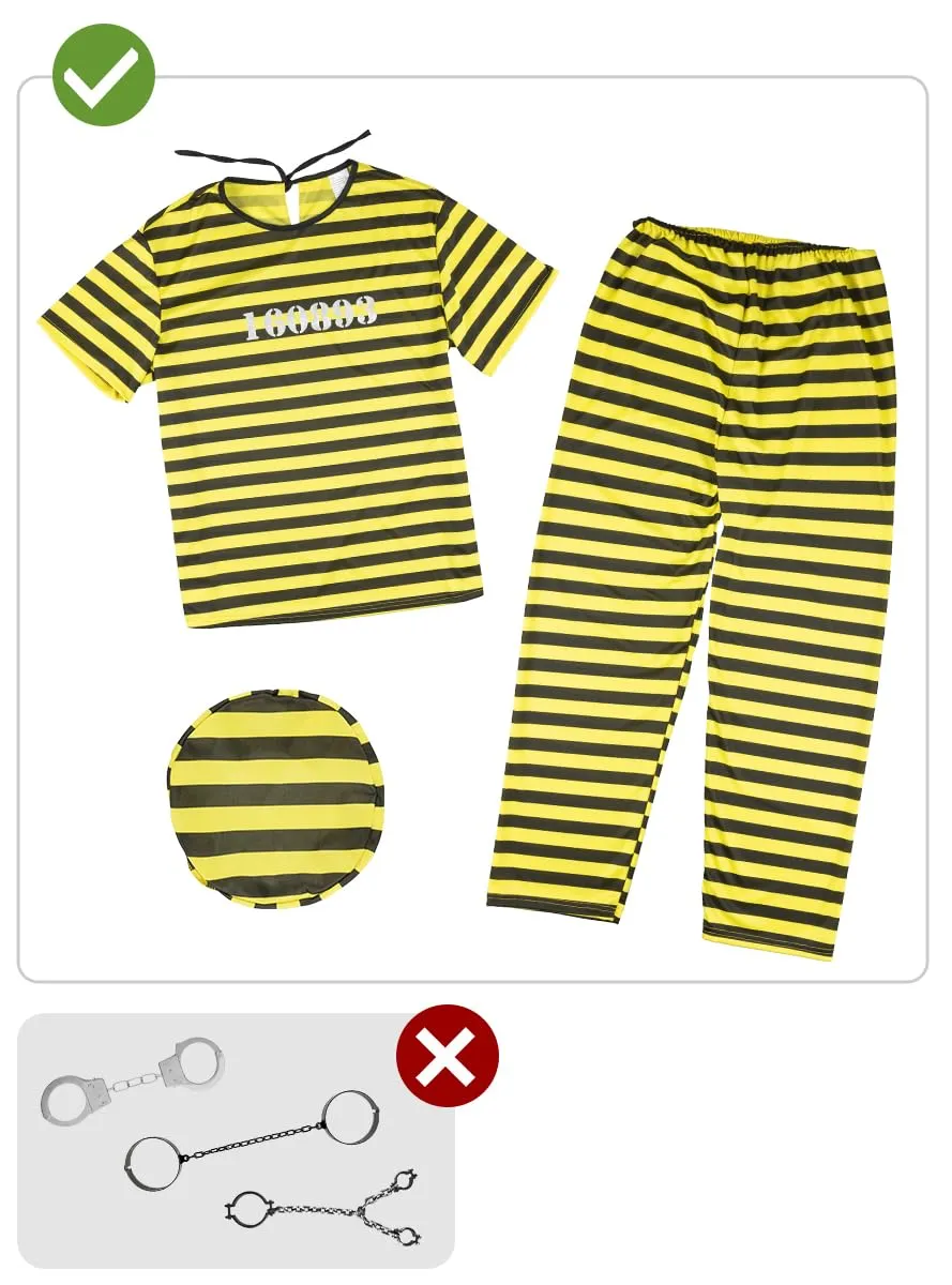 Funidelia Costume Prigioniero Uomo Giallo Taglia L