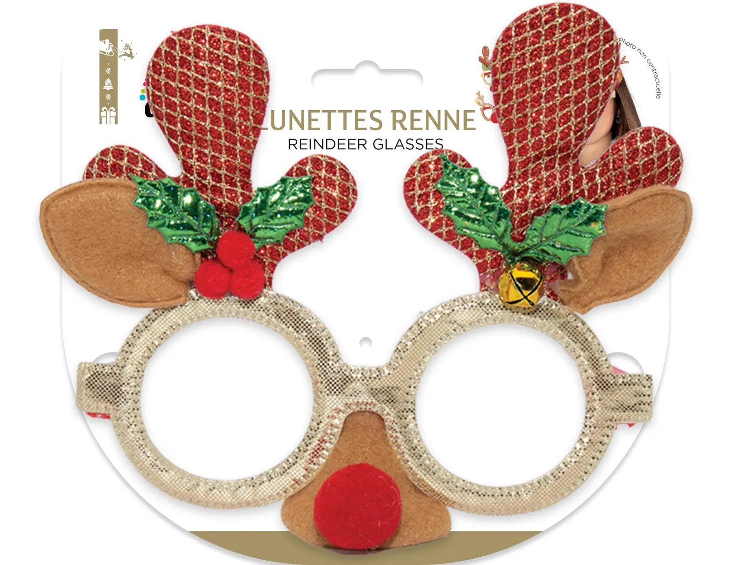 P'tit Clown Occhiali Renna Natale Modello Casuale