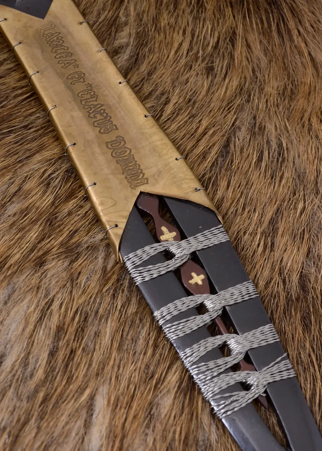La Bottega di Merlino Lancia Sacra replica museale 47 cm acciaio