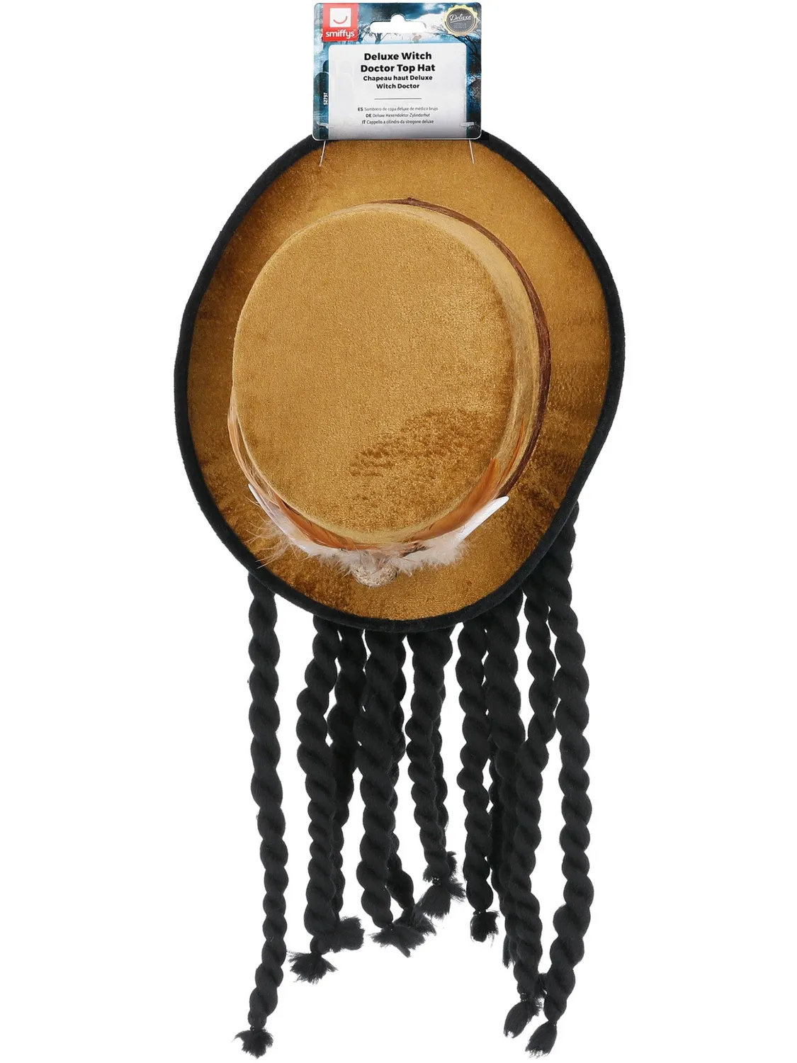 Smiffys Deluxe Witch Doctor cilindro unisex marrone