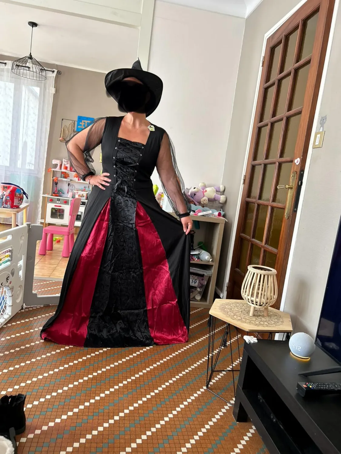 SEA HARE Costume Strega Donna S Vestito con Cappello Nero