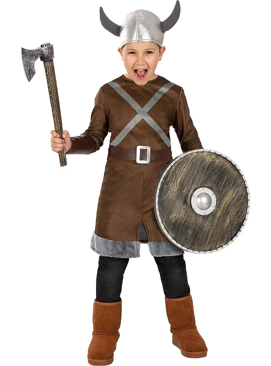 Funidelia Vichingo costume bambino 3-4 anni marrone