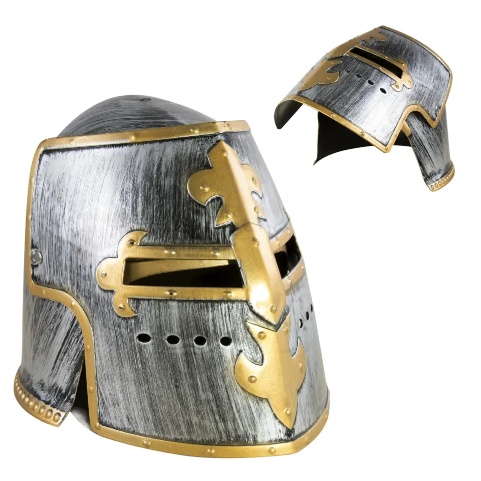 P'tit Clown Casco Cavaliere Grigio Oro Adulto