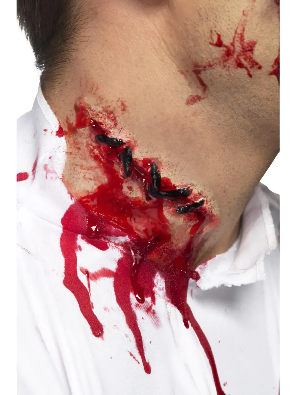 Smiffys Make-Up FX Stitches Scar cicatrice lattice rossa adesiva