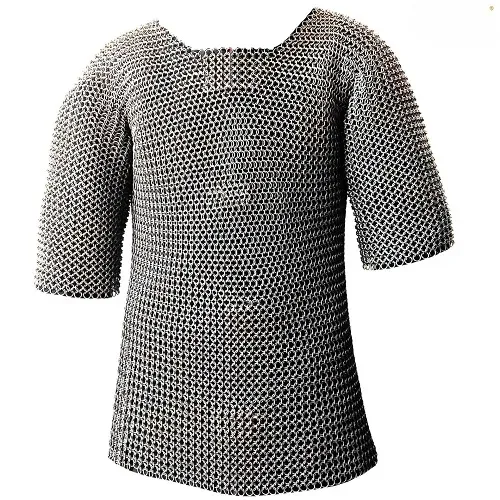 La Bottega di Merlino Usbergo Camaglio Acciaio XL 10mm Cotta Maglia