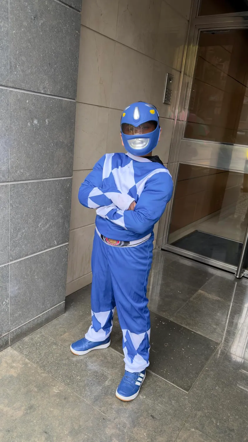 Funidelia Power Ranger Blu costume bambino 7-9 anni tuta