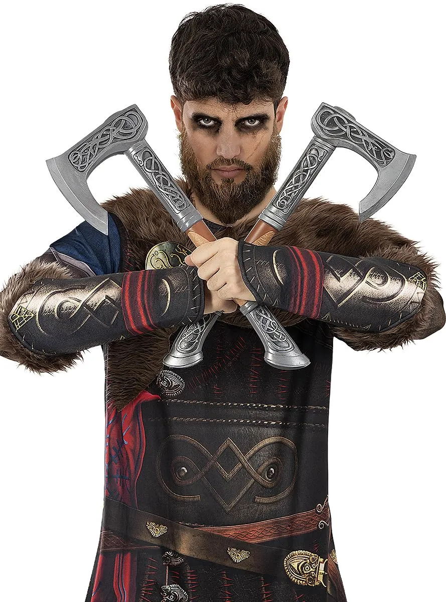 Funidelia Eivor Valhalla costume uomo S-M grigio