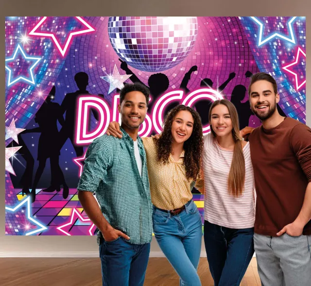 Guirca Disco Fever photocall 220x150 cm multicolore