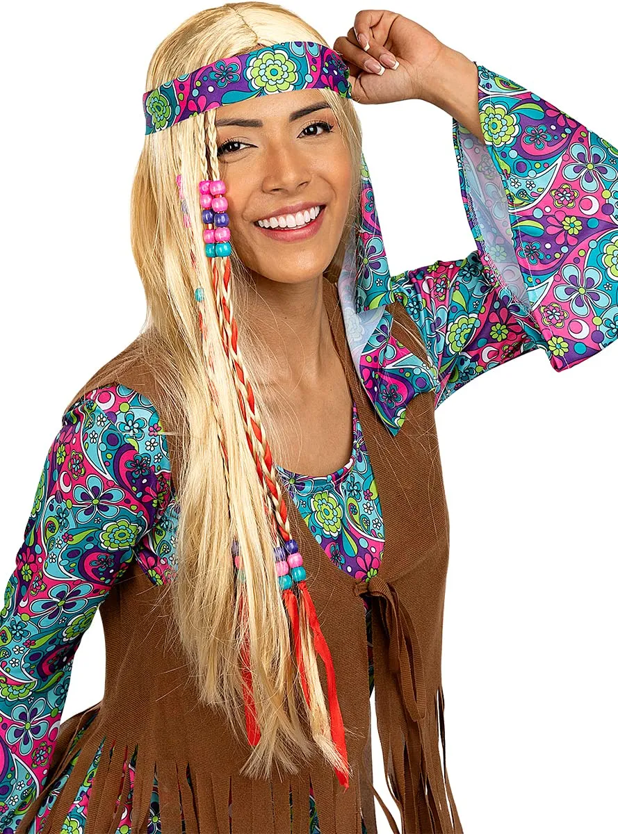 Funidelia Hippie Parrucca Bionda Adulto Anni 60