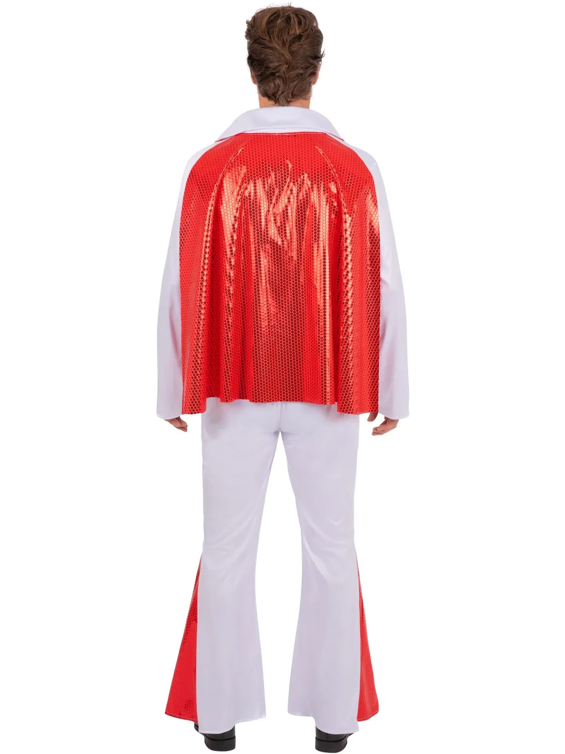 Smiffys Elvis 81067 Tuta Uomo Bianca con Mantella