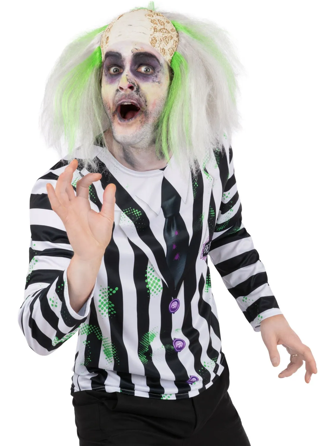 Smiffys Beetlejuice maglia uomo taglia M strisce