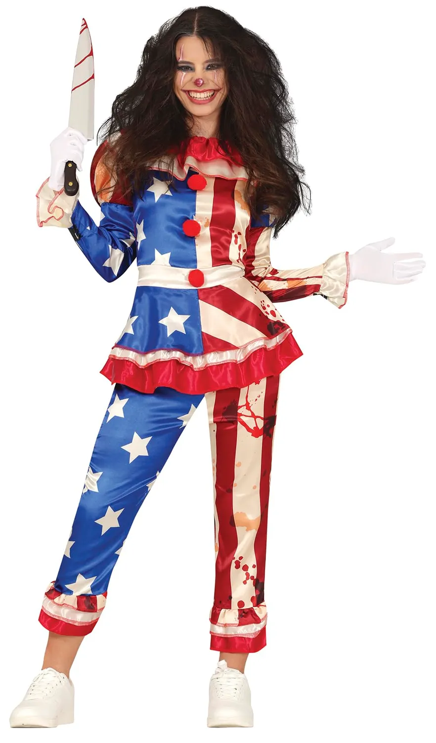 Fiestas Guirca costume pagliaccio americano S 36-38 donna