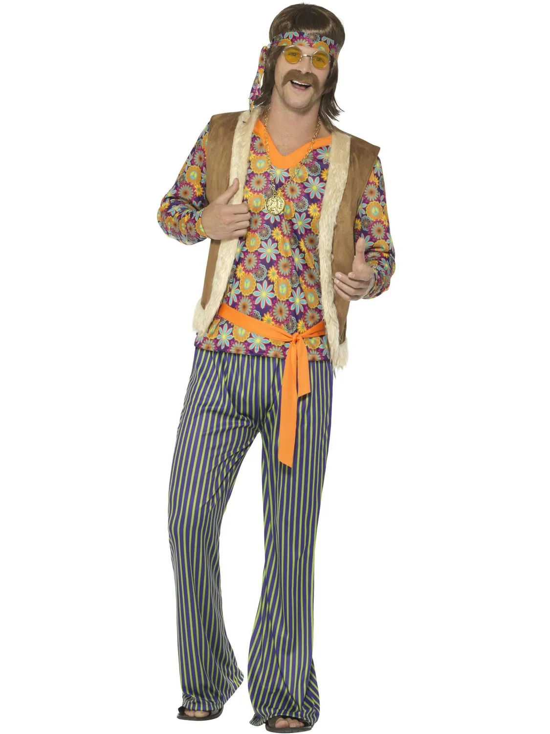Smiffys 60s Singer costume uomo multicolore 5 pezzi
