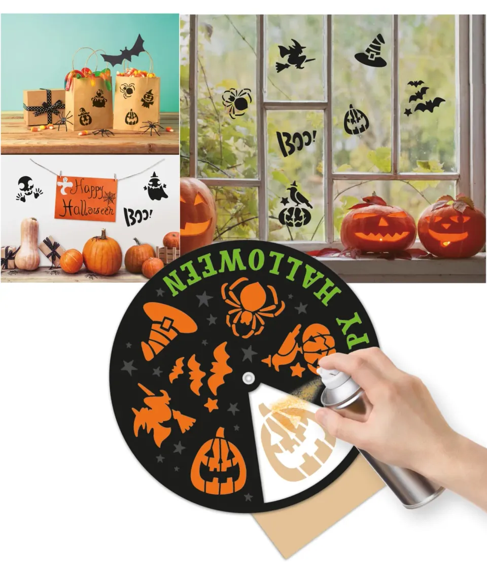 P'tit Clown stencil Halloween disegno modello casuale