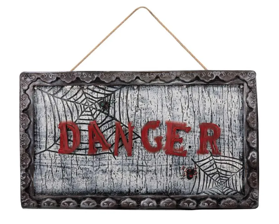 P'tit Clown Danger targa per porta grigia Halloween