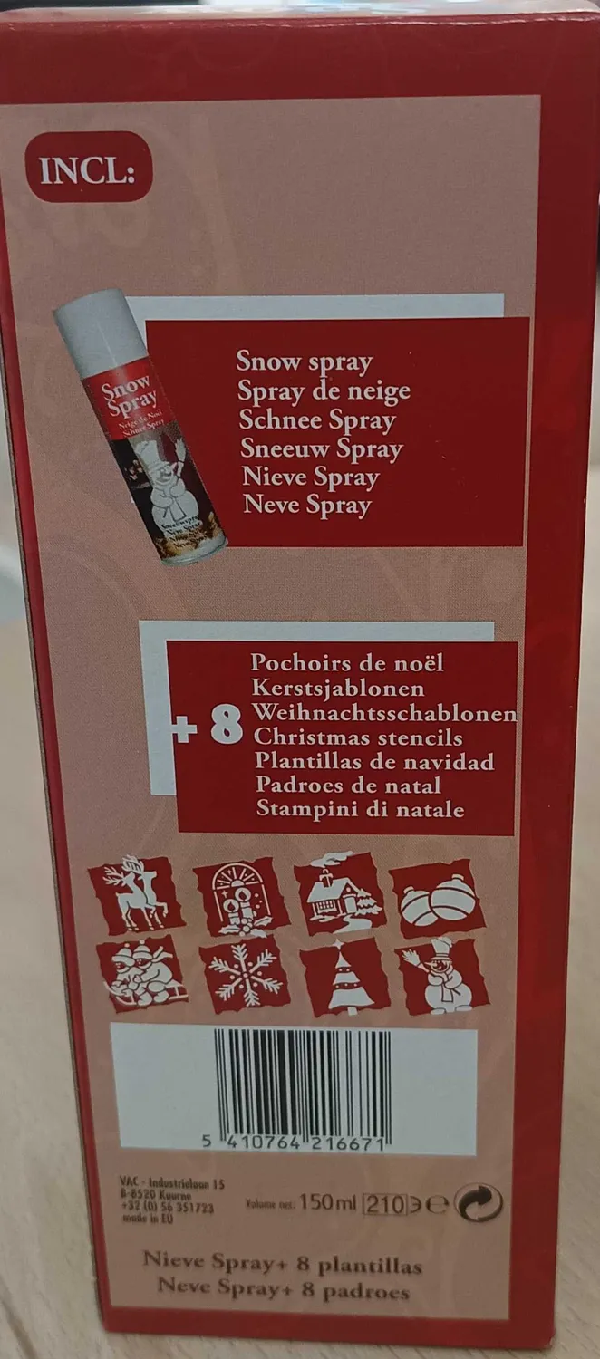 P'tit Clown Neve Artificiale Spray 150 ml con Stencil