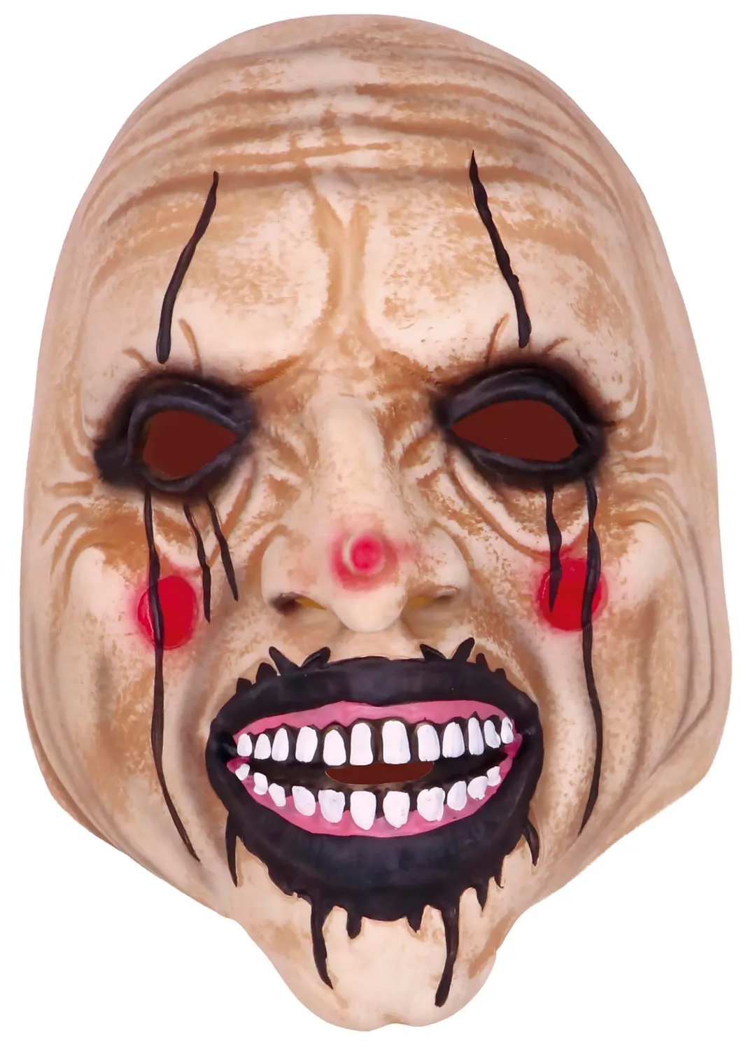 Fiestas Guirca Maschera Clown Adulto bianco rosso nero Halloween