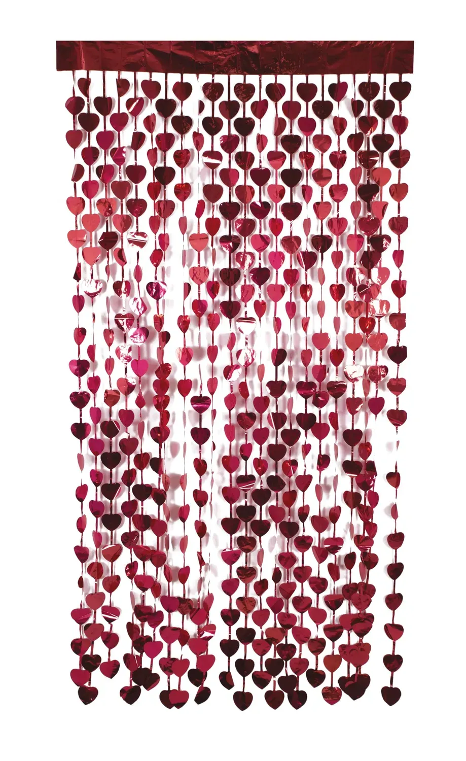 P'tit Clown tenda lamé cuori rossa 2 m decorazione