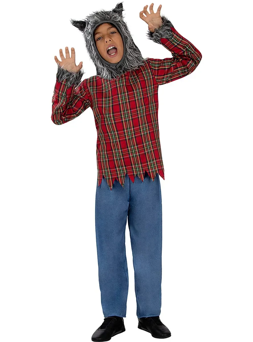 Funidelia lupo costume bambino 3-4 anni marrone