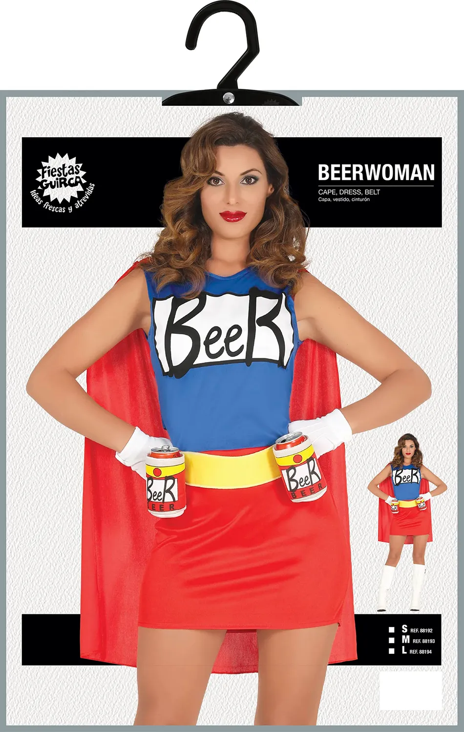 Guirca Birra costume donna S 36-38 con mantello