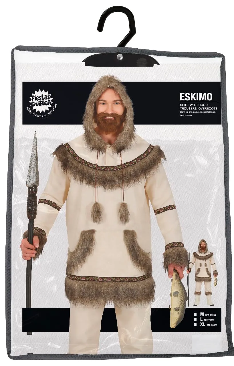 Guirca Eschimese costume uomo L 52-54 poliestere 4 pezzi