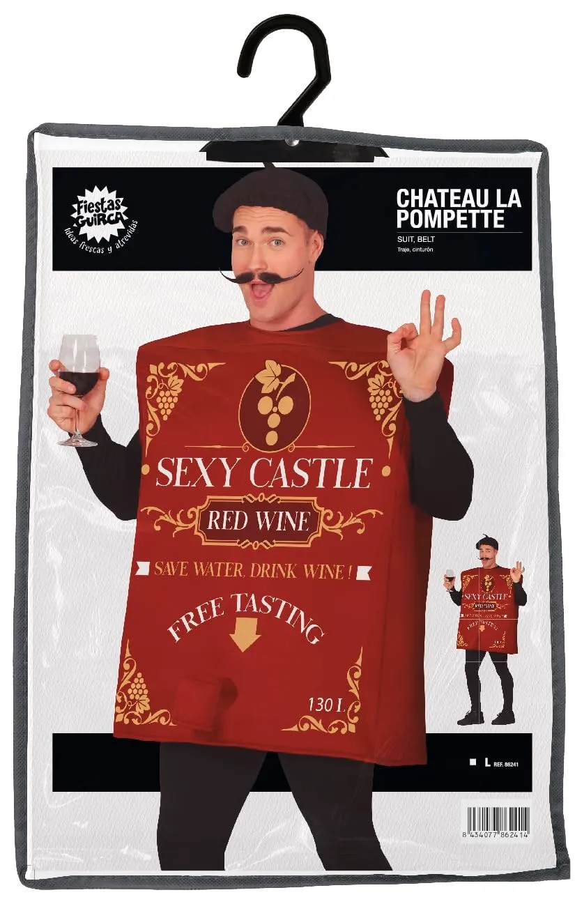 Fiestas Guirca Costume Scatola Vino Rosso Uomo 52-54