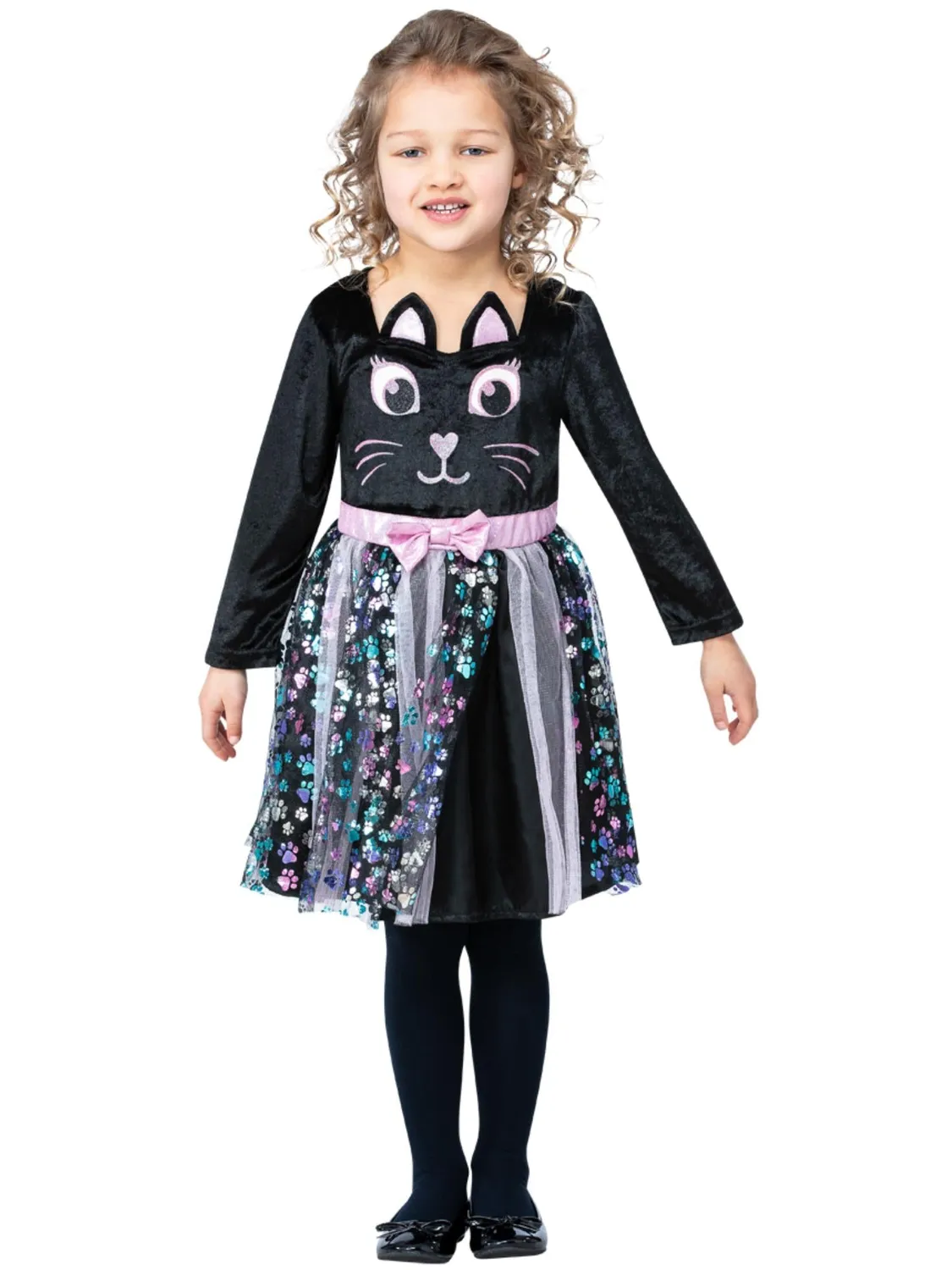 Smiffys gatto costume bambina vestito con cerchietto