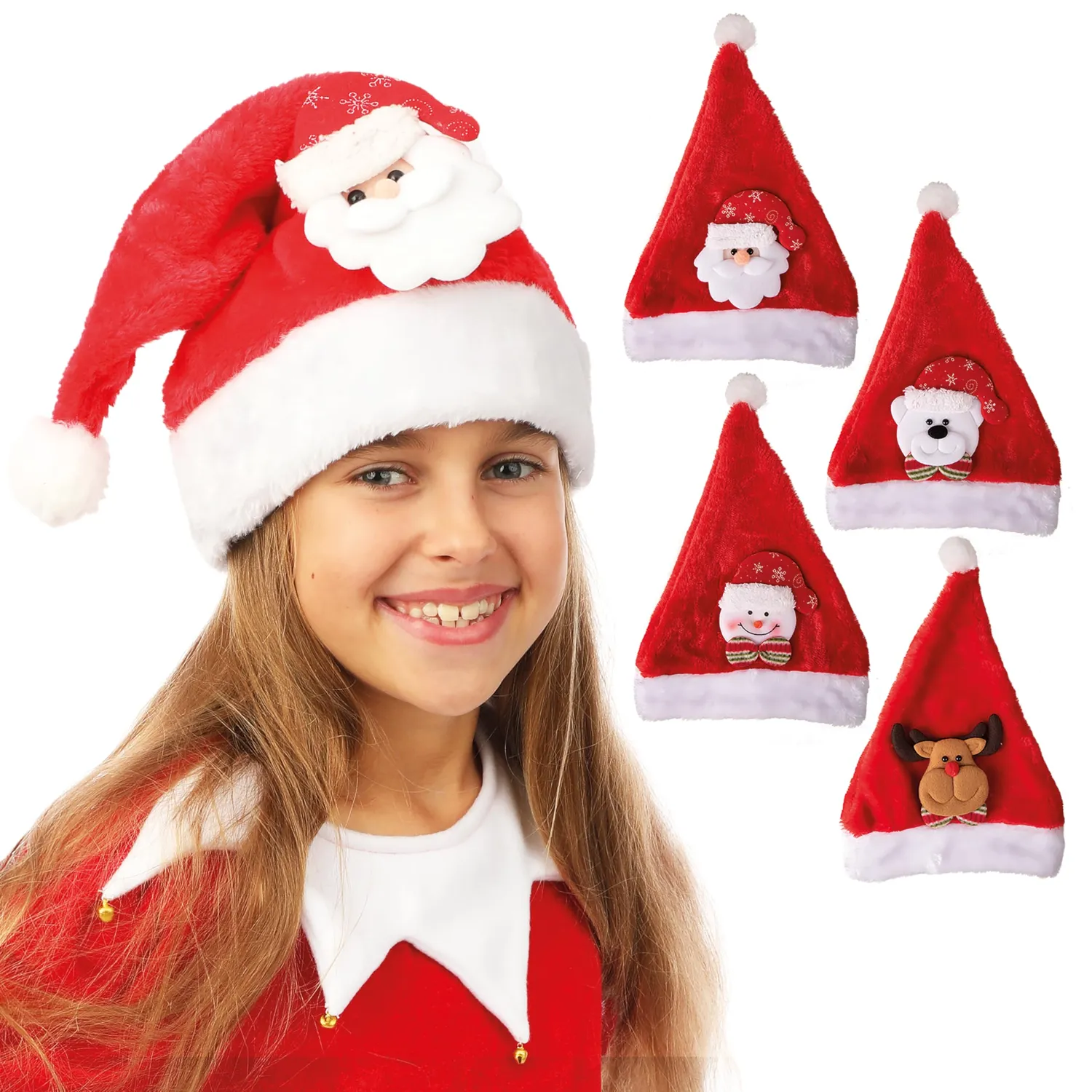 P'tit Clown Tradizione cappello Natale peluche bambino