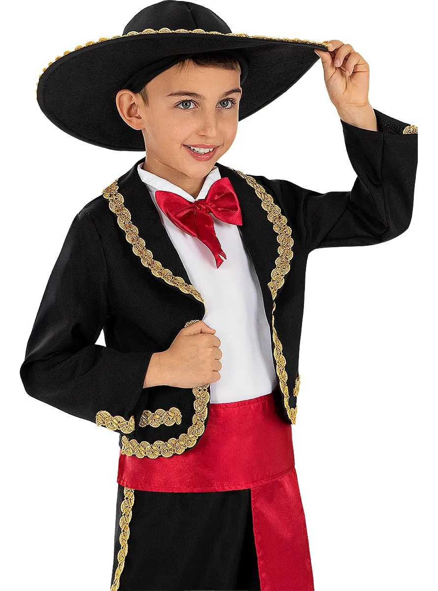 Funidelia costume mariachi bambino 3-4 anni marrone