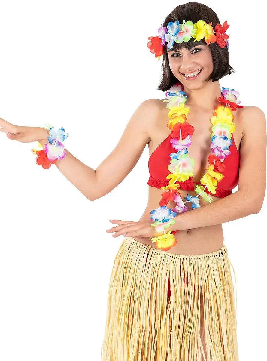 Funidelia Set Hawaii Multicolore Accessorio Costume Donna