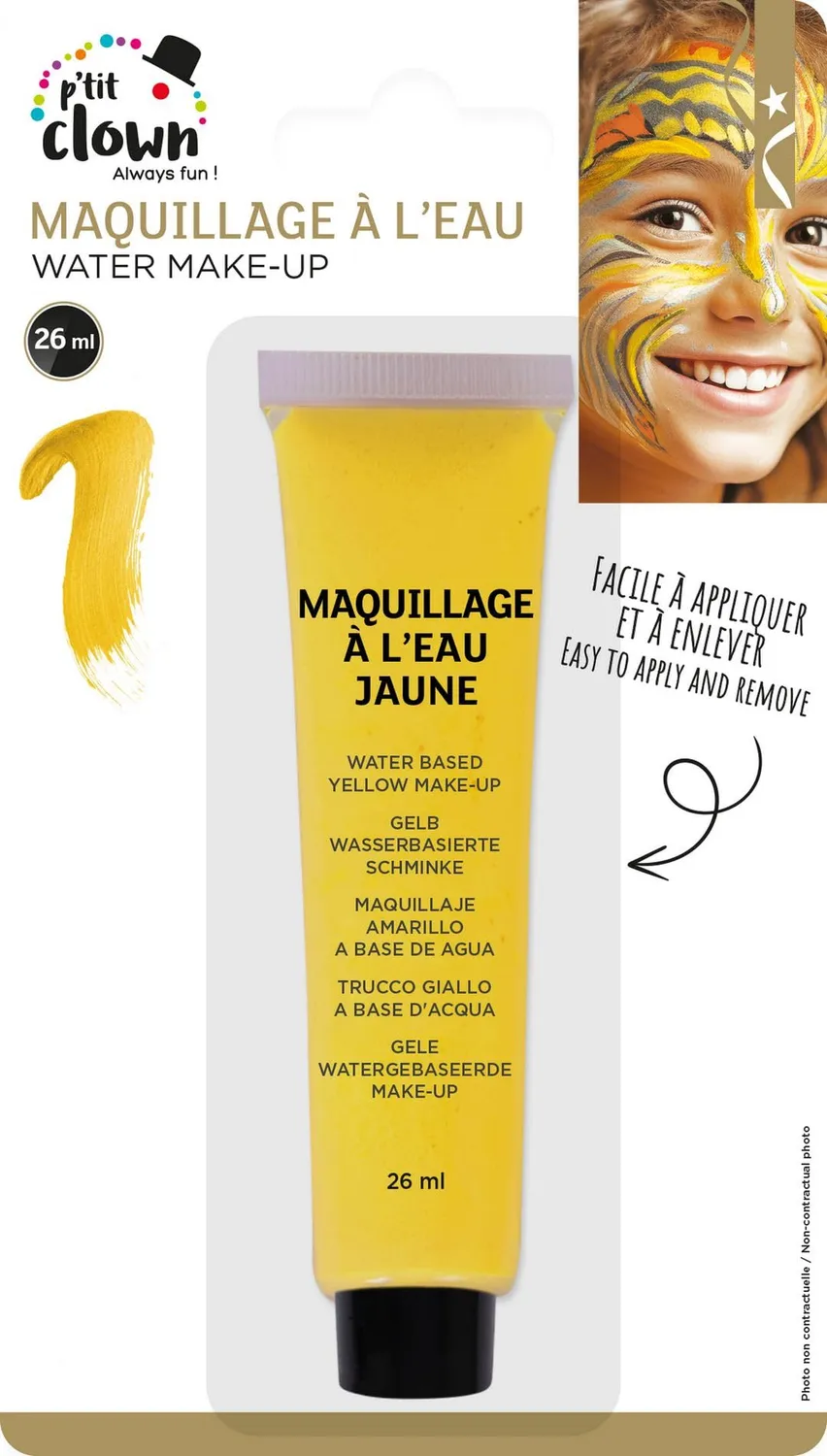 P'tit Clown trucco viso giallo 26 ml lavabile