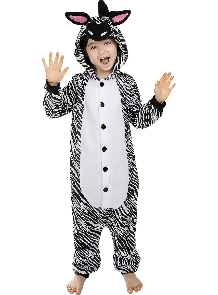 Funidelia Zebra Onesie Costume Bambino 5-6 Anni