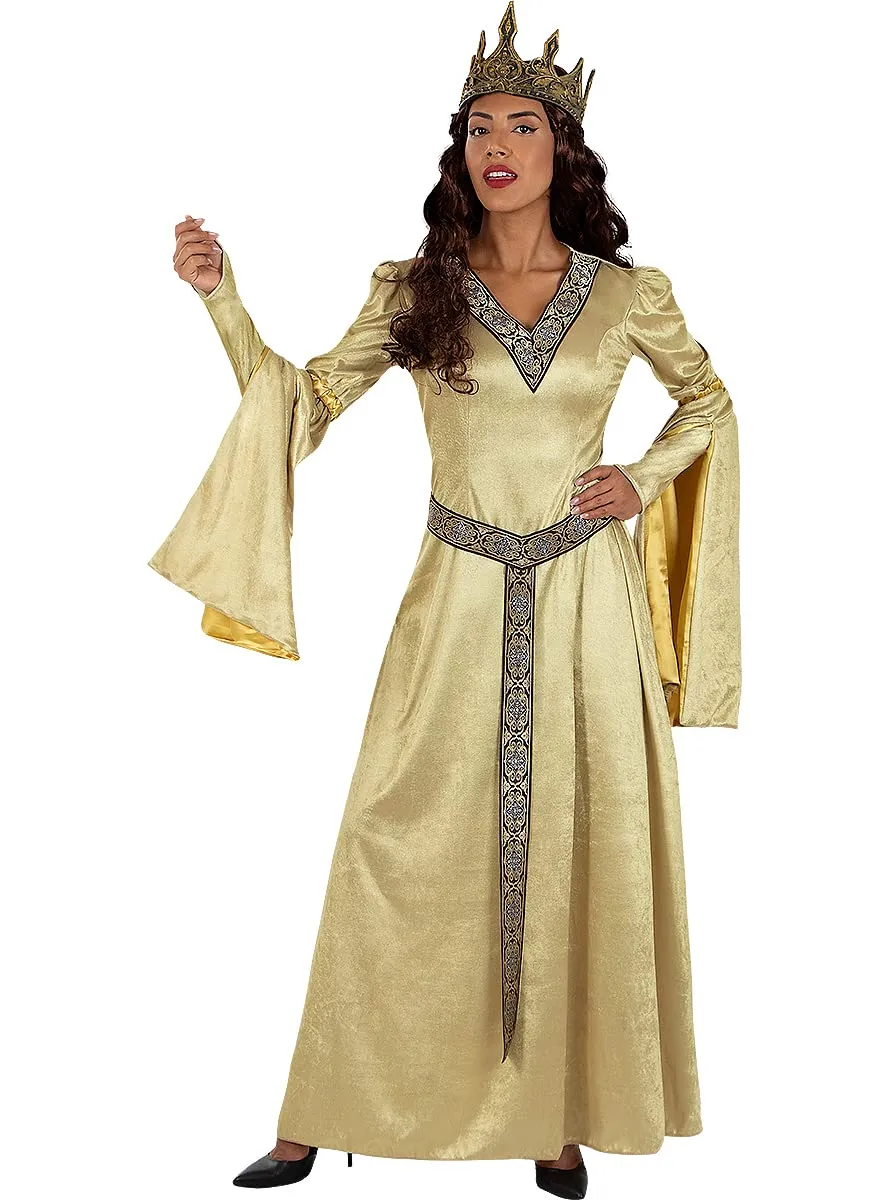 Funidelia Parrucca Principessa Medievale marrone per Carnevale