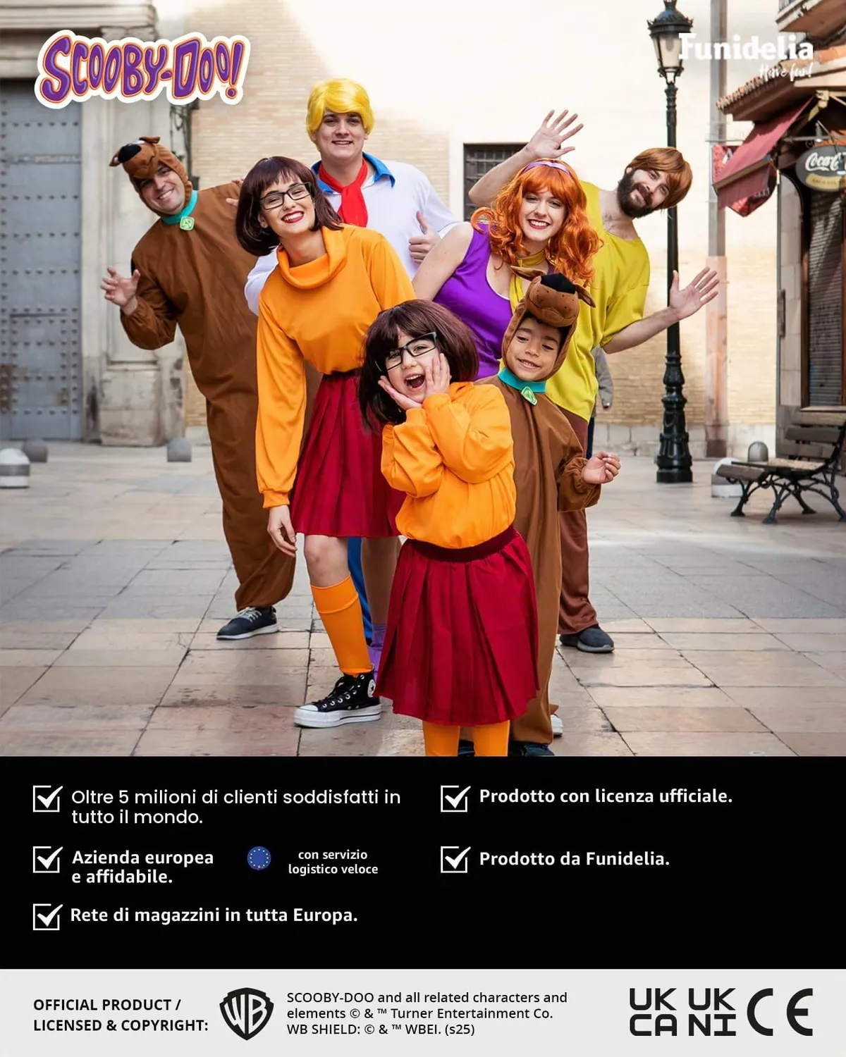 Funidelia Shaggy Scooby Doo costume uomo M-L con parrucca