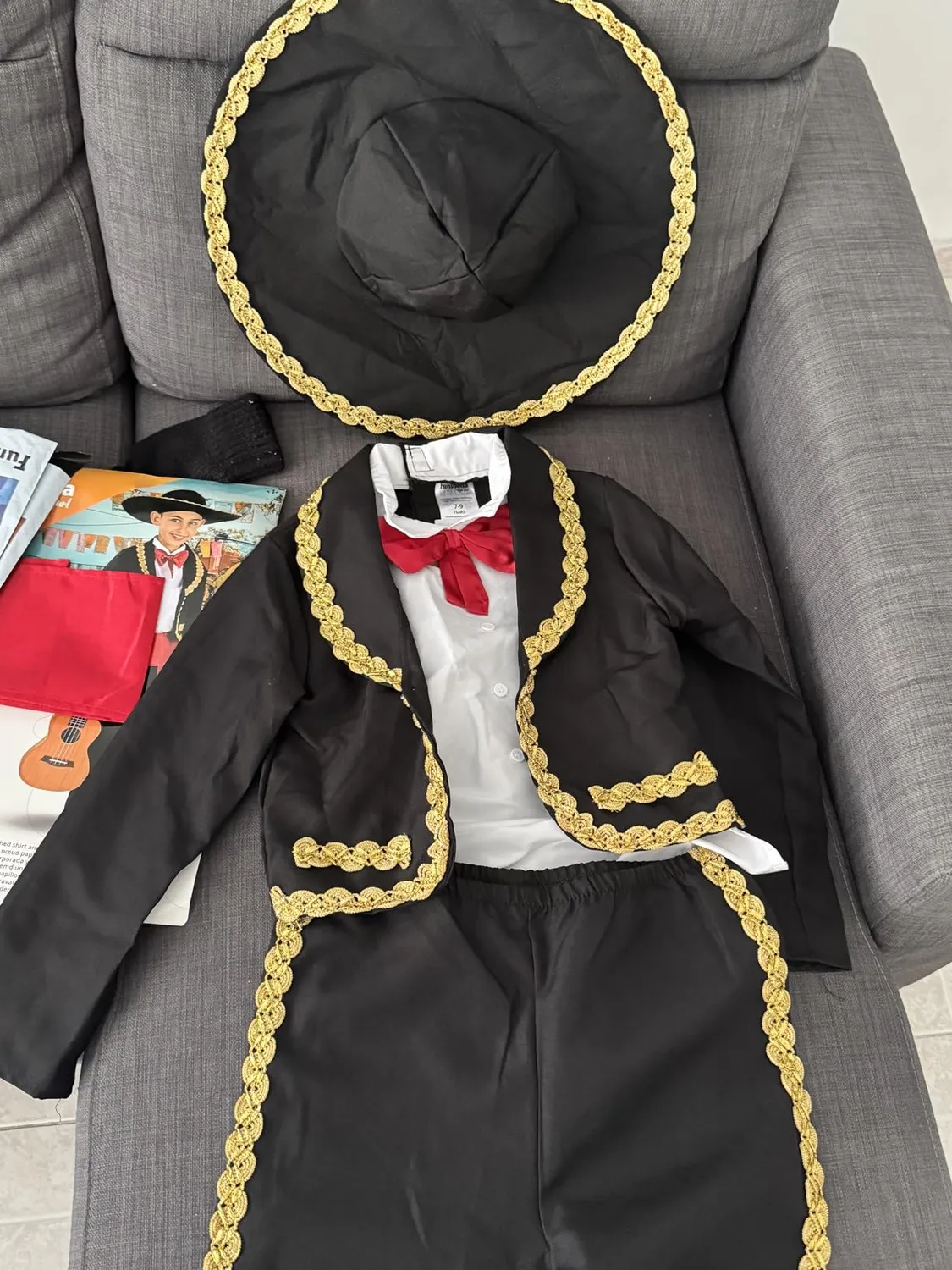 Funidelia costume mariachi bambino 3-4 anni marrone