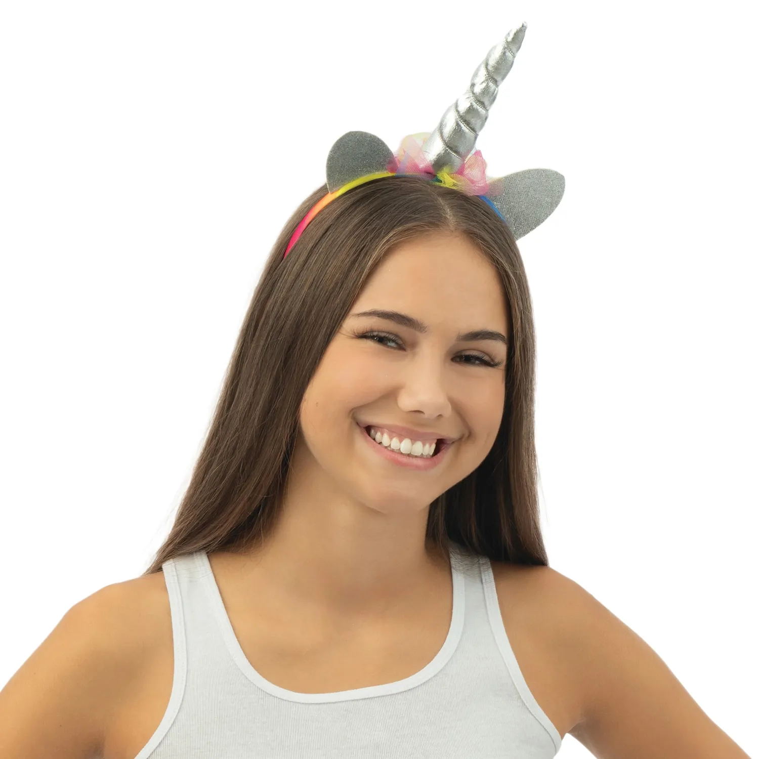 P'tit Clown Cerchietto Unicorno Argento Arcobaleno Accessorio