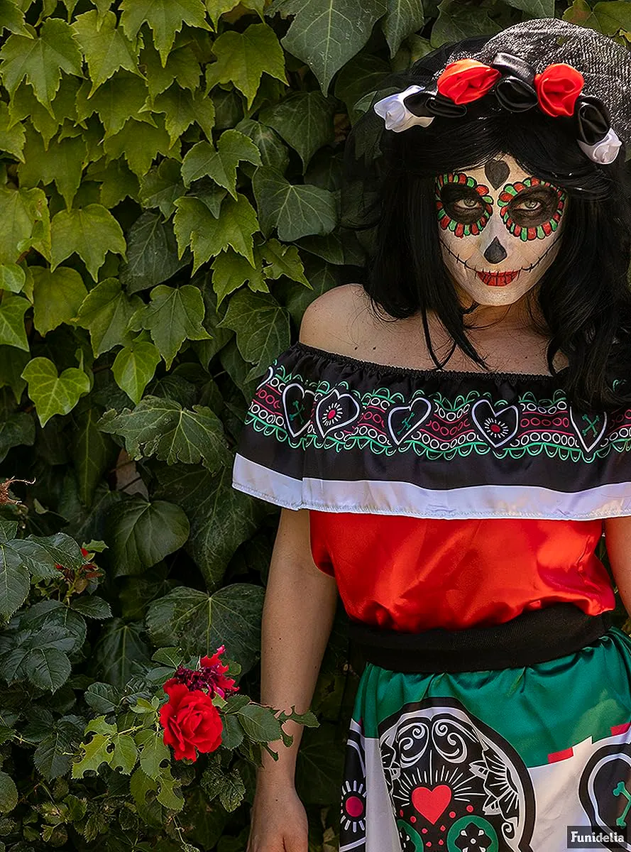 Funidelia Catrina costume donna S nero Giorno Morti