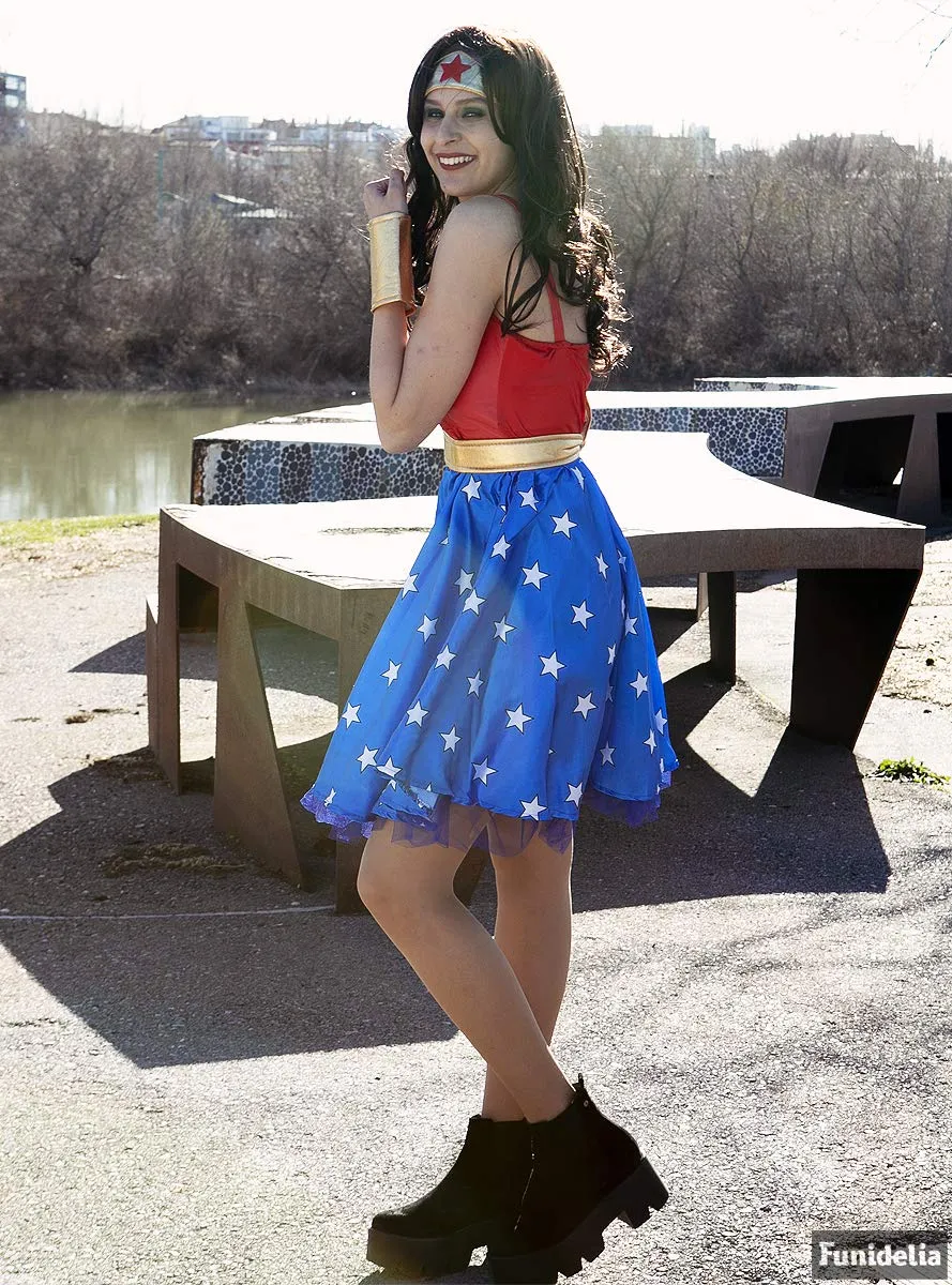 Funidelia Wonder Woman classico costume donna rosso taglia L