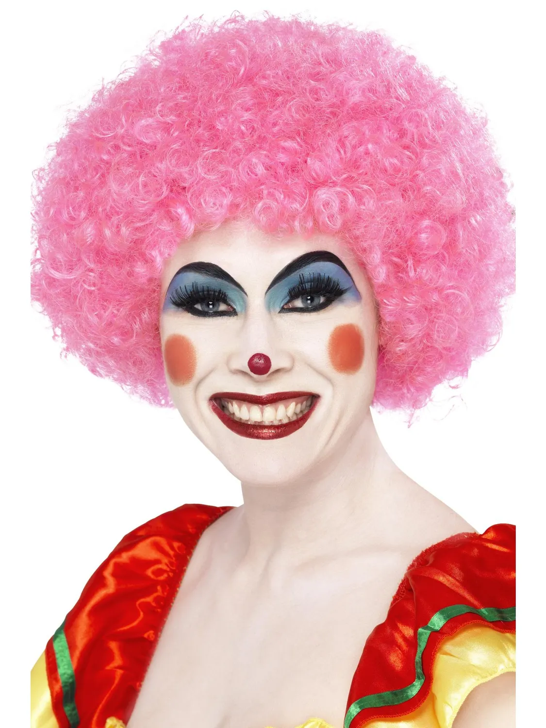 Smiffys Crazy Clown parrucca rossa afro clown pagliaccio