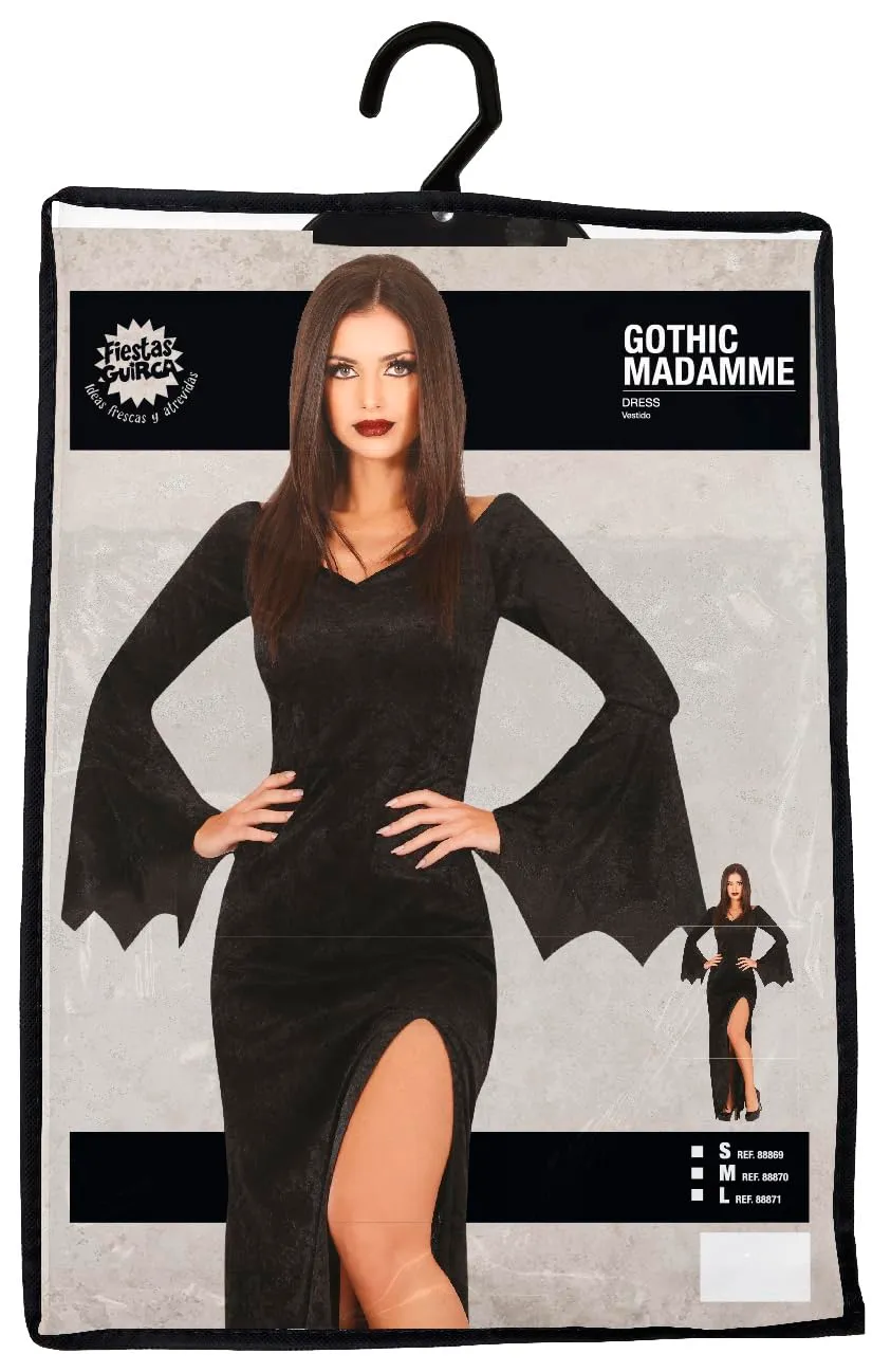 Guirca gotico abito lungo costume donna S nero