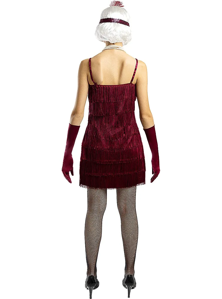 Funidelia Charleston Anni 20 costume donna XS granata